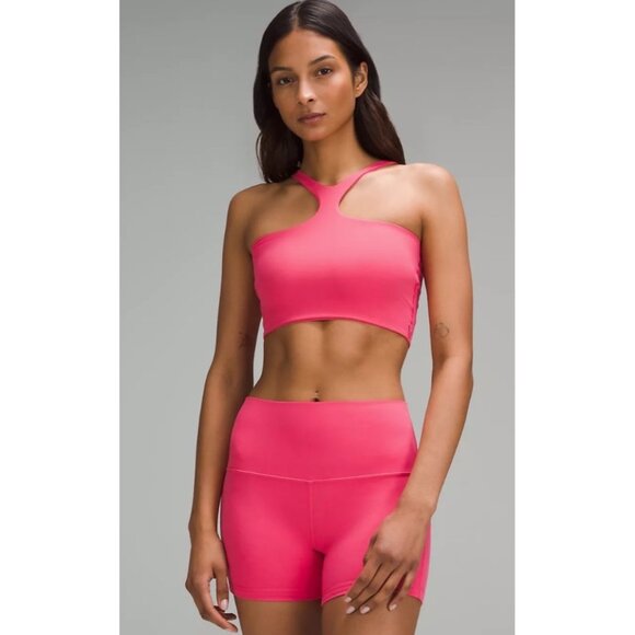 Lululemon Womens Pink Sports Bra Top Size S/M - Picture 3 of 9